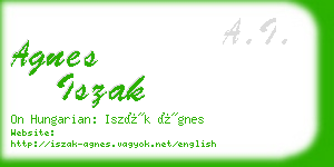 agnes iszak business card